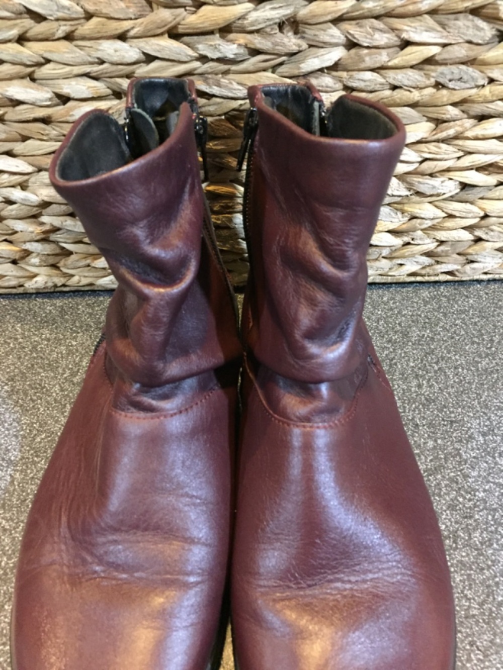 Hotter Burgundy Zip Ankle Boots - Picture 2 of 13